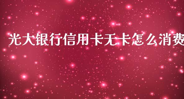 光大银行信用卡无卡怎么消费_https://wap.yjjixie.cn_商业资讯_第1张