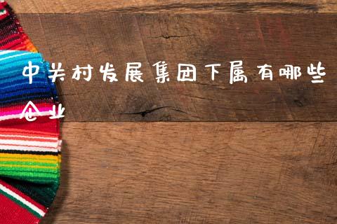 中关村发展集团下属有哪些企业_https://wap.yjjixie.cn_港股行情_第1张