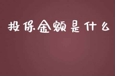 投保金额是什么_https://wap.yjjixie.cn_保险理财_第1张