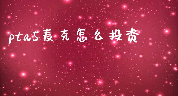 pta5麦克怎么投资_https://wap.yjjixie.cn_商业资讯_第1张