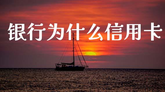 银行为什么信用卡_https://wap.yjjixie.cn_保险理财_第1张