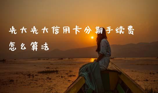 光大光大信用卡分期手续费怎么算法_https://wap.yjjixie.cn_港股行情_第1张