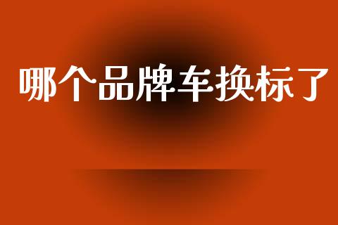 哪个品牌车换标了_https://wap.yjjixie.cn_港股行情_第1张