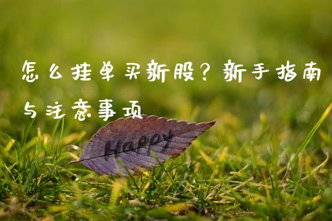 怎么挂单买新股？新手指南与注意事项_https://wap.yjjixie.cn_港股行情_第1张