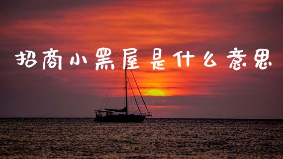 招商小黑屋是什么意思_https://wap.yjjixie.cn_证券市场_第1张