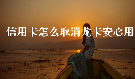 信用卡怎么取消龙卡安心用_https://wap.yjjixie.cn_保险理财_第1张