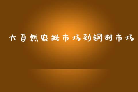 大自然农批市场到钢材市场_https://wap.yjjixie.cn_证券市场_第1张