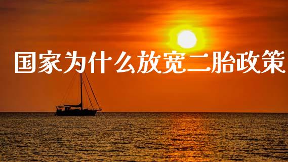 国家为什么放宽二胎政策_https://wap.yjjixie.cn_保险理财_第1张