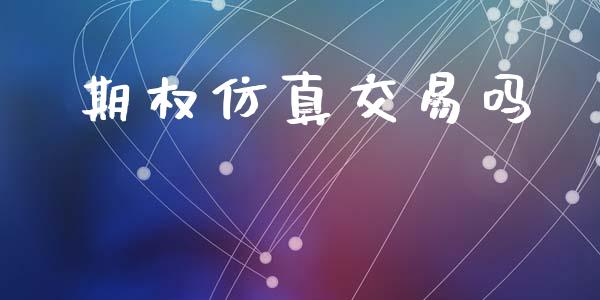 期权仿真交易吗_https://wap.yjjixie.cn_证券市场_第1张