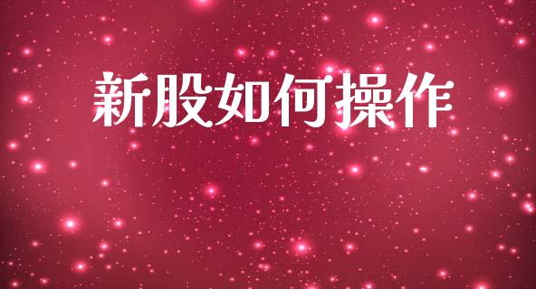 新股如何操作_https://wap.yjjixie.cn_证券市场_第1张