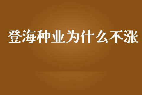 登海种业为什么不涨_https://wap.yjjixie.cn_港股行情_第1张