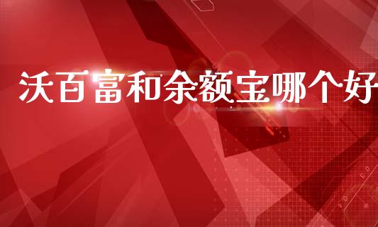沃百富和余额宝哪个好_https://wap.yjjixie.cn_证券市场_第1张