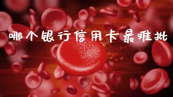 哪个银行信用卡最难批_https://wap.yjjixie.cn_证券市场_第1张