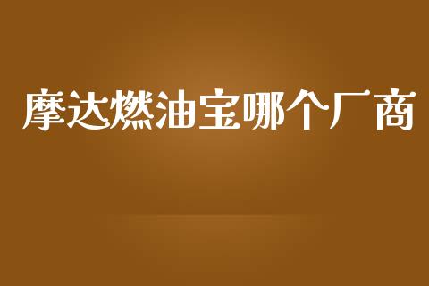 摩达燃油宝哪个厂商_https://wap.yjjixie.cn_证券市场_第1张