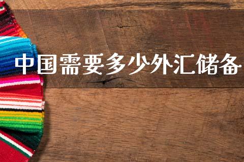 中国需要多少外汇储备_https://wap.yjjixie.cn_保险理财_第1张