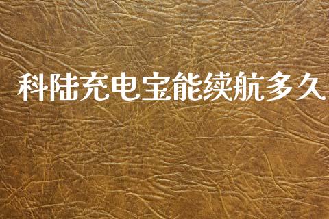 科陆充电宝能续航多久_https://wap.yjjixie.cn_保险理财_第1张
