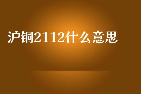 沪铜2112什么意思_https://wap.yjjixie.cn_证券市场_第1张