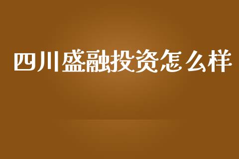 四川盛融投资怎么样_https://wap.yjjixie.cn_港股行情_第1张