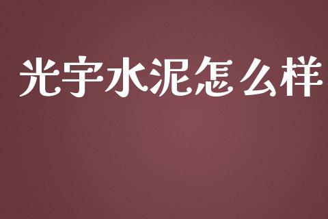 光宇水泥怎么样_https://wap.yjjixie.cn_保险理财_第1张