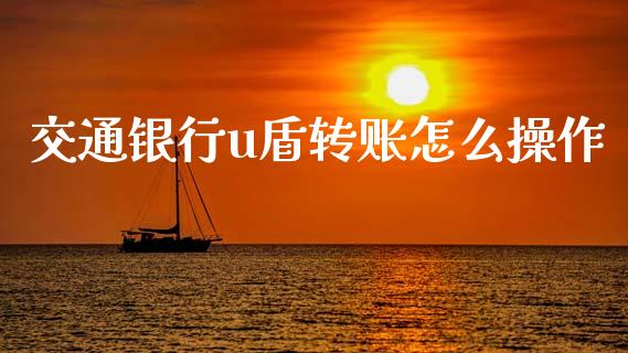 交通银行u盾转账怎么操作_https://wap.yjjixie.cn_保险理财_第1张