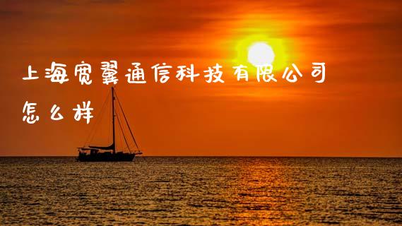 上海宽翼通信科技有限公司怎么样_https://wap.yjjixie.cn_保险理财_第1张