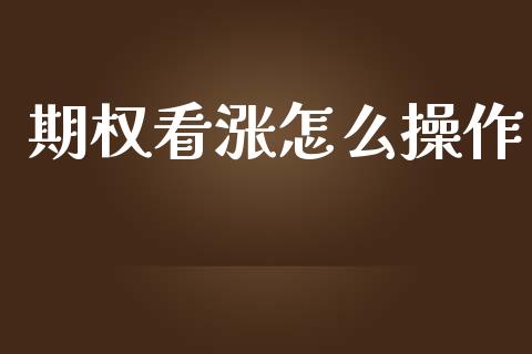期权看涨怎么操作_https://wap.yjjixie.cn_保险理财_第1张