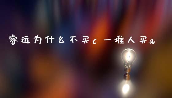 睿远为什么不买c 一堆人买a_https://wap.yjjixie.cn_证券市场_第1张