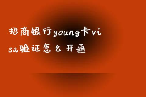 招商银行young卡visa验证怎么开通_https://wap.yjjixie.cn_保险理财_第1张