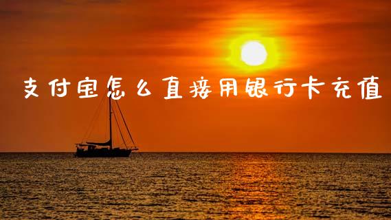 支付宝怎么直接用银行卡充值_https://wap.yjjixie.cn_保险理财_第1张