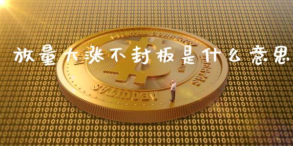 放量大涨不封板是什么意思_https://wap.yjjixie.cn_港股行情_第1张