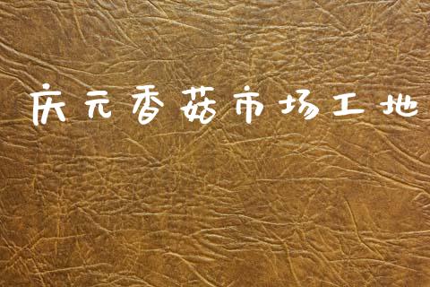 庆元香菇市场工地_https://wap.yjjixie.cn_证券市场_第1张