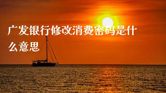 广发银行修改消费密码是什么意思_https://wap.yjjixie.cn_证券市场_第1张