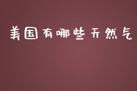 美国有哪些天然气_https://wap.yjjixie.cn_港股行情_第1张