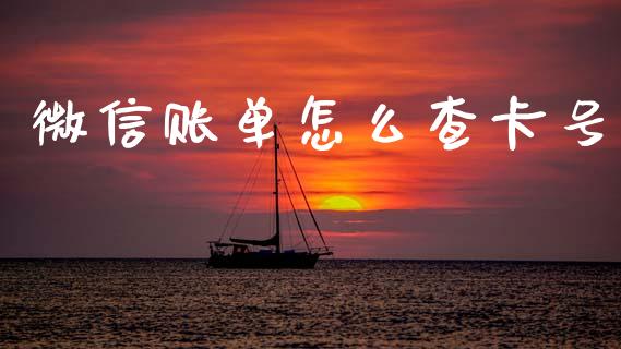 微信账单怎么查卡号_https://wap.yjjixie.cn_商业资讯_第1张