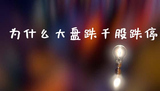 为什么大盘跌千股跌停_https://wap.yjjixie.cn_保险理财_第1张