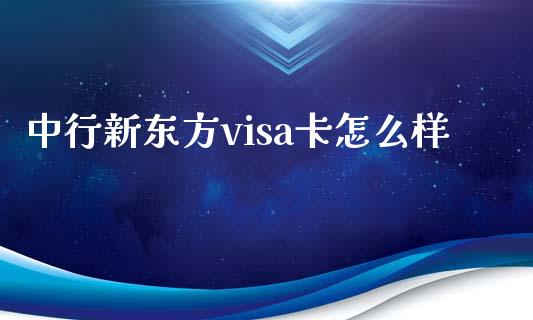 中行新东方visa卡怎么样_https://wap.yjjixie.cn_保险理财_第1张