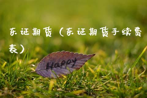 东证期货（东证期货手续费表）_https://wap.yjjixie.cn_保险理财_第1张