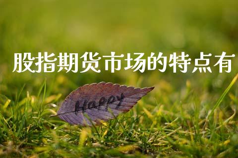 股指期货市场的特点有_https://wap.yjjixie.cn_保险理财_第1张