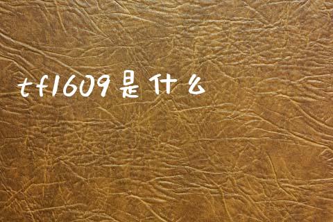 tf1609是什么_https://wap.yjjixie.cn_商业资讯_第1张