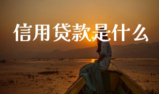 信用贷款是什么_https://wap.yjjixie.cn_港股行情_第1张