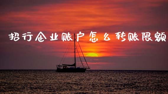 招行企业账户怎么转账限额_https://wap.yjjixie.cn_保险理财_第1张
