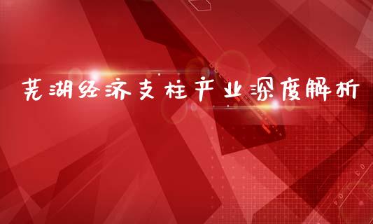 芜湖经济支柱产业深度解析_https://wap.yjjixie.cn_港股行情_第1张