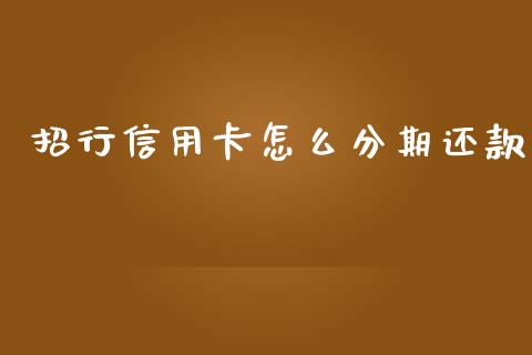 招行信用卡怎么分期还款_https://wap.yjjixie.cn_证券市场_第1张