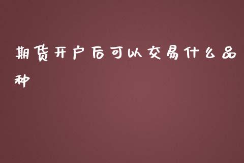期货开户后可以交易什么品种_https://wap.yjjixie.cn_证券市场_第1张
