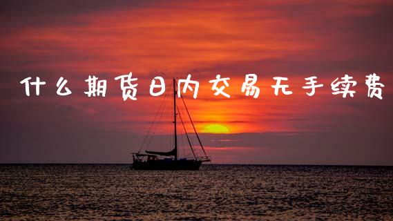 什么期货日内交易无手续费_https://wap.yjjixie.cn_保险理财_第1张