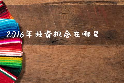 2016年投资机会在哪里_https://wap.yjjixie.cn_商业资讯_第1张