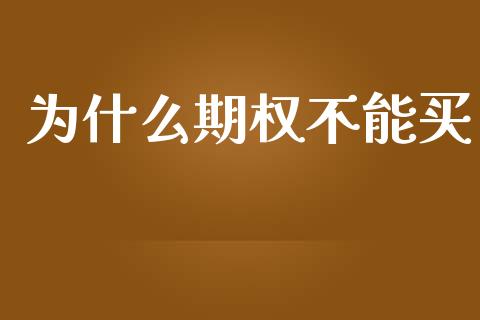 为什么期权不能买_https://wap.yjjixie.cn_商业资讯_第1张