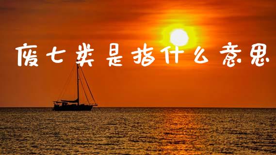 废七类是指什么意思_https://wap.yjjixie.cn_商业资讯_第1张