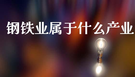 钢铁业属于什么产业_https://wap.yjjixie.cn_商业资讯_第1张