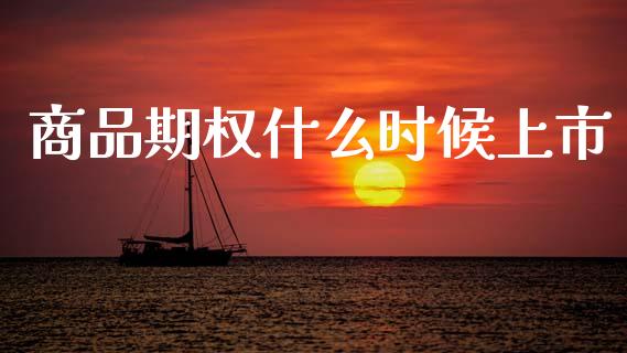 商品期权什么时候上市_https://wap.yjjixie.cn_保险理财_第1张